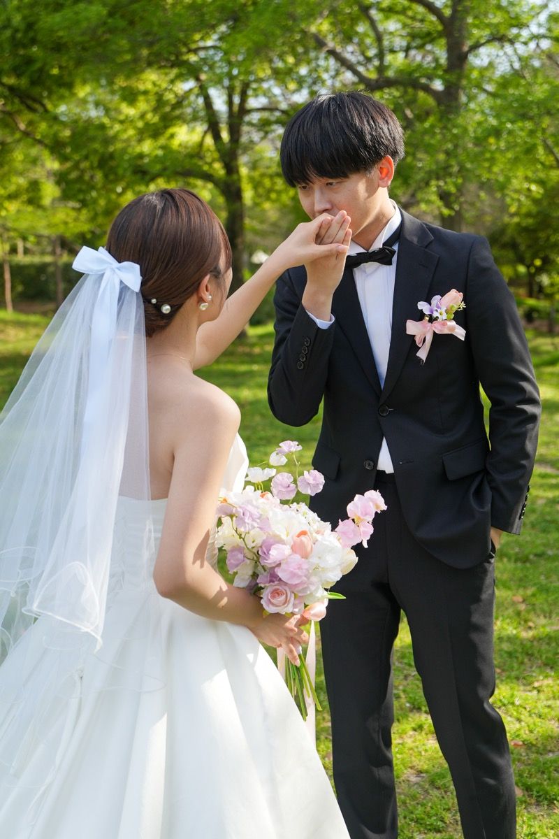 キス・ブーケ隠しの撮影例4